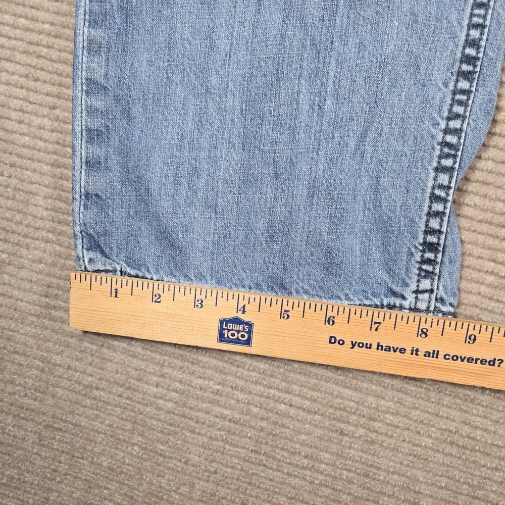 Levi's Men 38x32 Light Wash 514 Straight Fit Denim Jeans